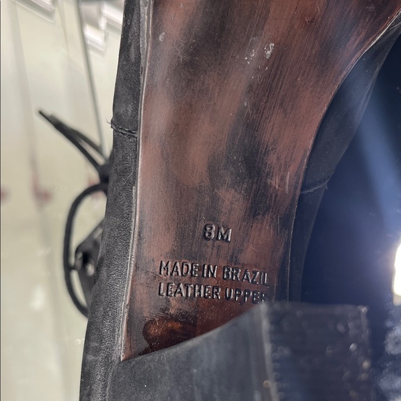 Vintage Y2K MIA Women's Black Velvet/Suede Lace Up Grannycore Ankle Boots Size 8 - Picture 12 of 16